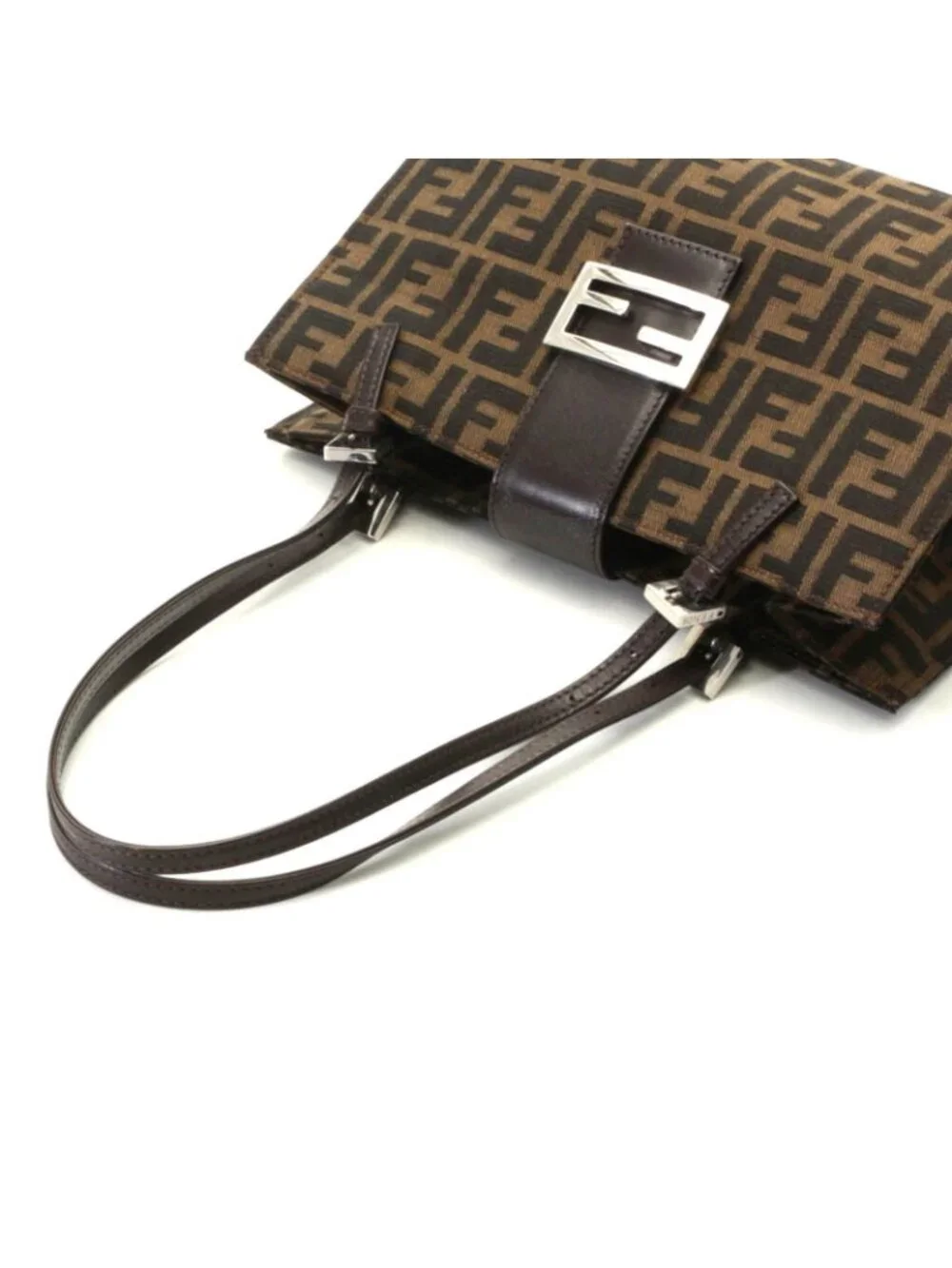 Fendi Zucca Tote Beige Dark Brown